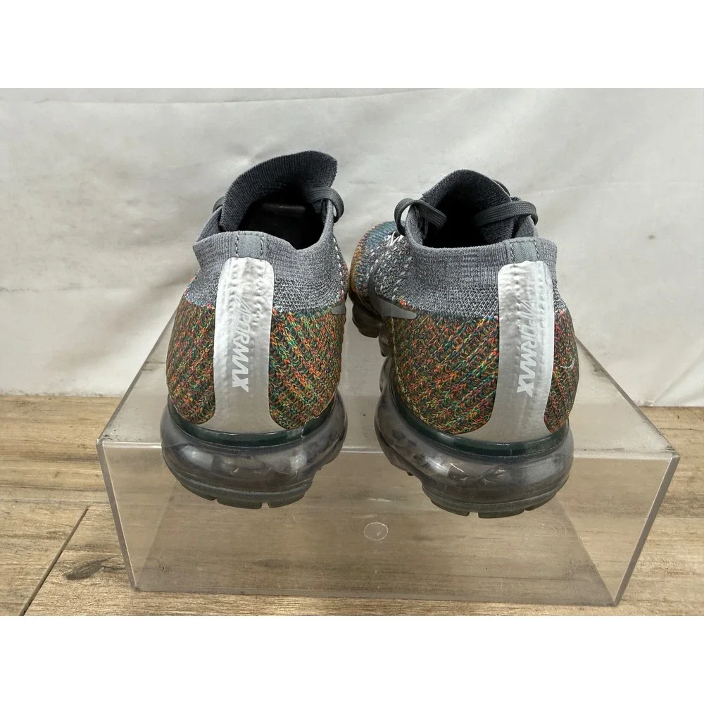 Nike Air VaporMax Flyknit Multi-Color Dark Grey Running Shoes 849558-019 Mens 9